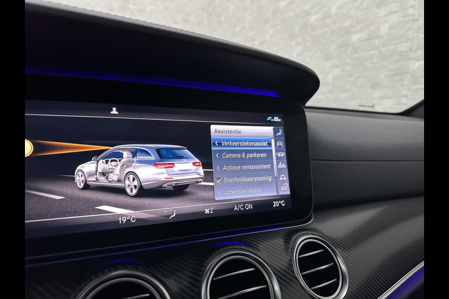 Mercedes-Benz E-Klasse Estate 53 AMG 4MATIC | Luchtvering | Carbon | 360 View | Burmester | Panorama | Distronic+ | Memory | Multibeam-LED | Luchtvering | Leder | Widescreen | Trekhaak | Sfeerverlichting | Night-Pakket | 20'' | Carplay | Stoelverwarming |