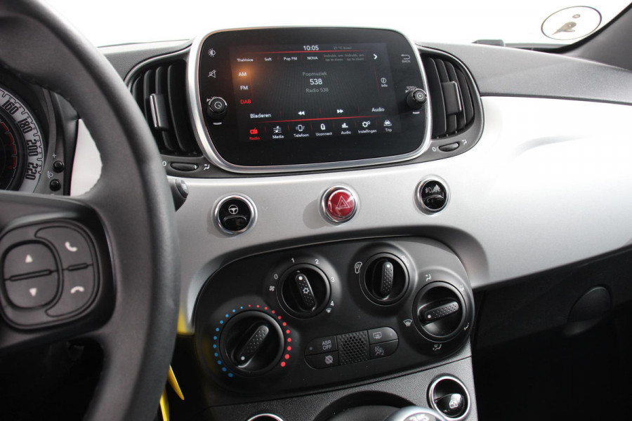 Fiat 500 1.0 Hybrid Sport Connect Navigatie Apple Carplay/Android Auto Half Lederen Bekleding Airco Dab Led Cruise Control Lichtmetalen Velgen