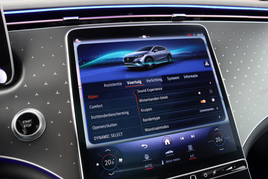 Mercedes-Benz EQE SUV 350 4MATIC AMG Line 91 kWh | Distronic+ | Panoramadak | Memory | Burmester | Digital Light | Surround Camera | 22kW | Warmtepomp | Keyless Go |