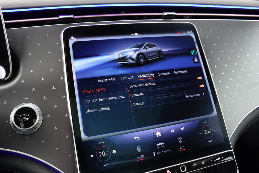 Mercedes-Benz EQE SUV 350 4MATIC AMG Line 91 kWh | Distronic+ | Panoramadak | Memory | Burmester | Digital Light | Surround Camera | 22kW | Warmtepomp | Keyless Go |