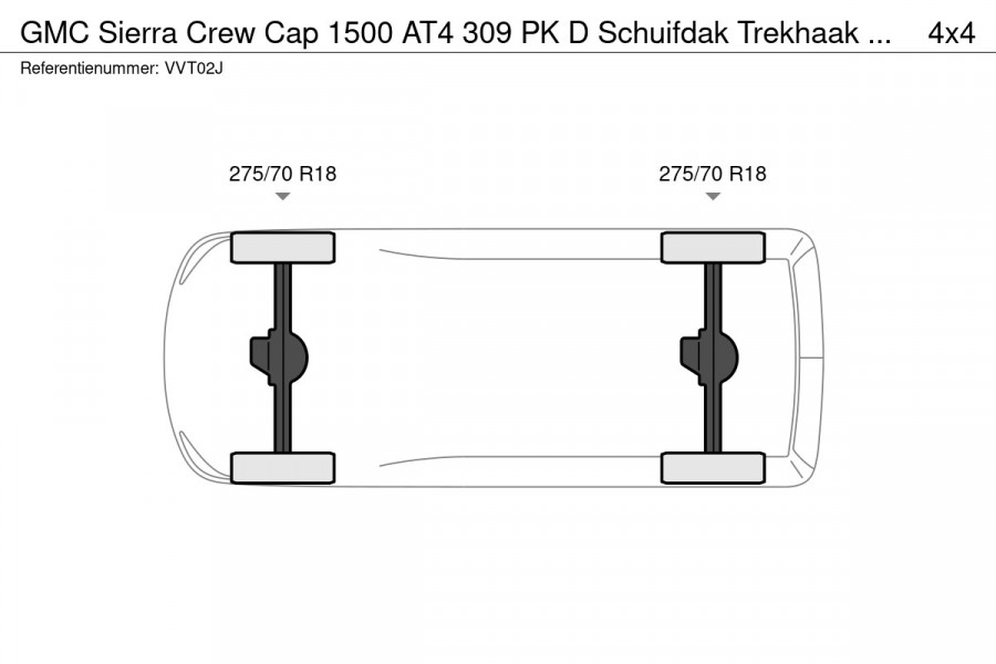 GMC Sierra Crew Cap 1500 AT4 309 PK D Schuifdak Trekhaak Keyless 360 Camera Memory ''18