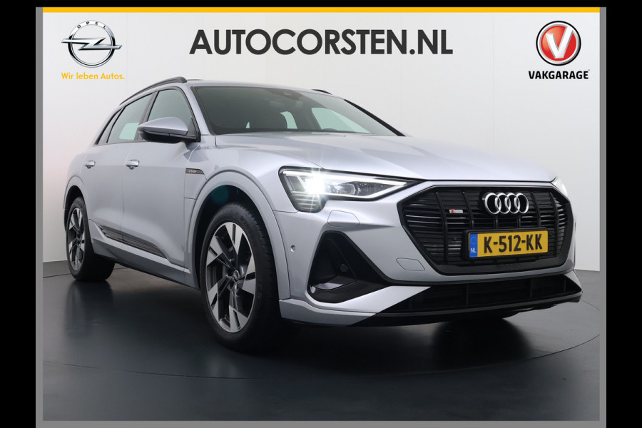 Audi e-tron Quattro S-Line Pano-dak Luchtvering Sportstoelen Zwarte-Hemel PTC Apple Carplay Androi Auto Leder/Alcantara Memory Navi Camera P SOH 91% Stoelverwarming Led Elek.Stoelen DAB Elek.Achterklep Keyless Dealeronderhouden Origineel Nederlandse Auto Zeer Compleet