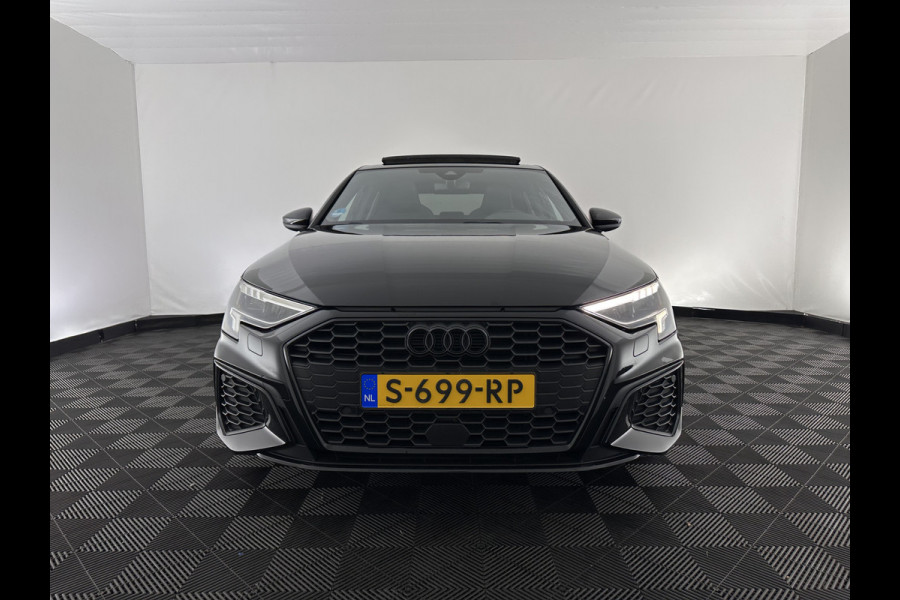 Audi A3 Limousine 35 TFSI S-edition (INCL-BTW) Aut. *PANO | ADAPTIVE-CRUISE | LEATHER-FABRIC | FULL-LED | DIGI-COCKPIT | AMBIENT-LIGHT | SPORT-SEATS | DIGI-COCKPIT | NAVI-FULLMAP | PRIVACY-GLASS | SHIFT-PADDLES | DAB+ | ECC | P