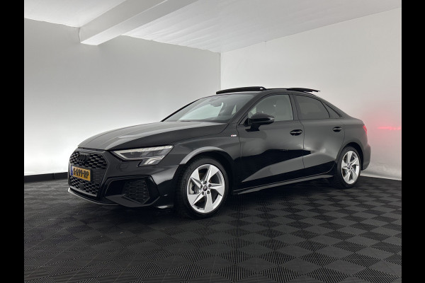 Audi A3 Limousine 35 TFSI S-edition (INCL-BTW) Aut. *PANO | ADAPTIVE-CRUISE | LEATHER-FABRIC | FULL-LED | DIGI-COCKPIT | AMBIENT-LIGHT | SPORT-SEATS | DIGI-COCKPIT | NAVI-FULLMAP | PRIVACY-GLASS | SHIFT-PADDLES | DAB+ | ECC | P