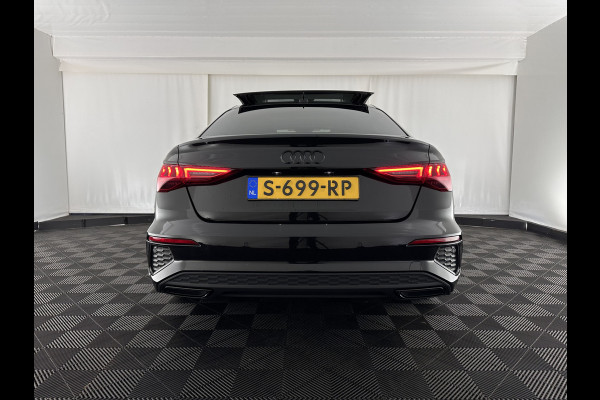 Audi A3 Limousine 35 TFSI S-edition (INCL-BTW) Aut. *PANO | ADAPTIVE-CRUISE | LEATHER-FABRIC | FULL-LED | DIGI-COCKPIT | AMBIENT-LIGHT | SPORT-SEATS | DIGI-COCKPIT | NAVI-FULLMAP | PRIVACY-GLASS | SHIFT-PADDLES | DAB+ | ECC | P