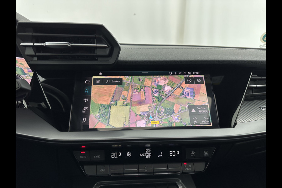 Audi A3 Limousine 35 TFSI S-edition (INCL-BTW) Aut. *PANO | ADAPTIVE-CRUISE | LEATHER-FABRIC | FULL-LED | DIGI-COCKPIT | AMBIENT-LIGHT | SPORT-SEATS | DIGI-COCKPIT | NAVI-FULLMAP | PRIVACY-GLASS | SHIFT-PADDLES | DAB+ | ECC | P