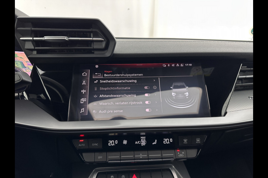 Audi A3 Limousine 35 TFSI S-edition (INCL-BTW) Aut. *PANO | ADAPTIVE-CRUISE | LEATHER-FABRIC | FULL-LED | DIGI-COCKPIT | AMBIENT-LIGHT | SPORT-SEATS | DIGI-COCKPIT | NAVI-FULLMAP | PRIVACY-GLASS | SHIFT-PADDLES | DAB+ | ECC | P