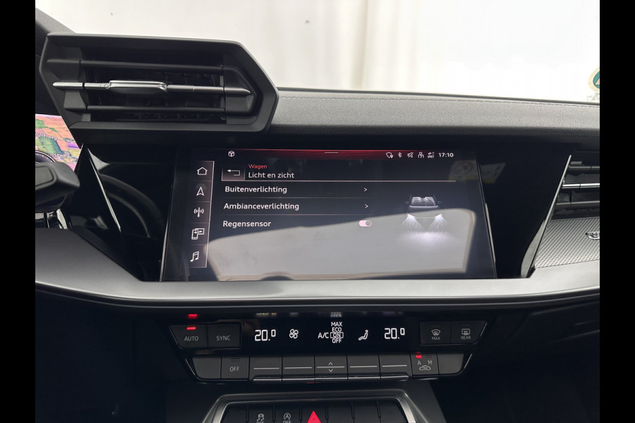 Audi A3 Limousine 35 TFSI S-edition (INCL-BTW) Aut. *PANO | ADAPTIVE-CRUISE | LEATHER-FABRIC | FULL-LED | DIGI-COCKPIT | AMBIENT-LIGHT | SPORT-SEATS | DIGI-COCKPIT | NAVI-FULLMAP | PRIVACY-GLASS | SHIFT-PADDLES | DAB+ | ECC | P