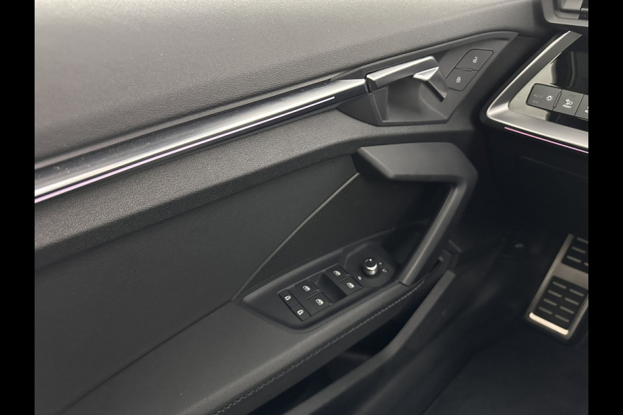 Audi A3 Limousine 35 TFSI S-edition (INCL-BTW) Aut. *PANO | ADAPTIVE-CRUISE | LEATHER-FABRIC | FULL-LED | DIGI-COCKPIT | AMBIENT-LIGHT | SPORT-SEATS | DIGI-COCKPIT | NAVI-FULLMAP | PRIVACY-GLASS | SHIFT-PADDLES | DAB+ | ECC | P