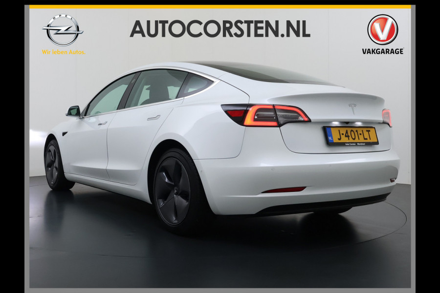 Tesla Model 3 SR+ 325PK AutoPilot Leer Pano-Dak Adaptive Cruise Lmv 18" Camera's Elektr.-Stuur+Stoelen+Spiegels+Geheugen+Easy-Entry+Verwarmde  Soh 85% Ecc Navi Led DAB Voorverwarmen interieur via App Keyless One-Pedal-Drive 1e Eigenaar Origineel Nederlands Fabrieksgarantie op Accu en Motor tot 28-9-2028/160.000KM