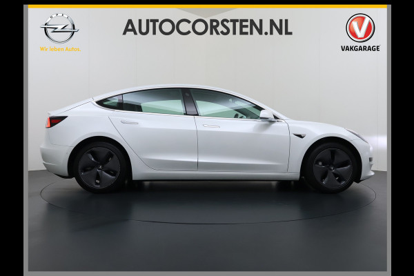 Tesla Model 3 SR+ 325PK AutoPilot Leer Pano-Dak Adaptive Cruise Lmv 18" Camera's Elektr.-Stuur+Stoelen+Spiegels+Geheugen+Easy-Entry+Verwarmde  Soh 85% Ecc Navi Led DAB Voorverwarmen interieur via App Keyless One-Pedal-Drive 1e Eigenaar Origineel Nederlands Fabrieksgarantie op Accu en Motor tot 28-9-2028/160.000KM