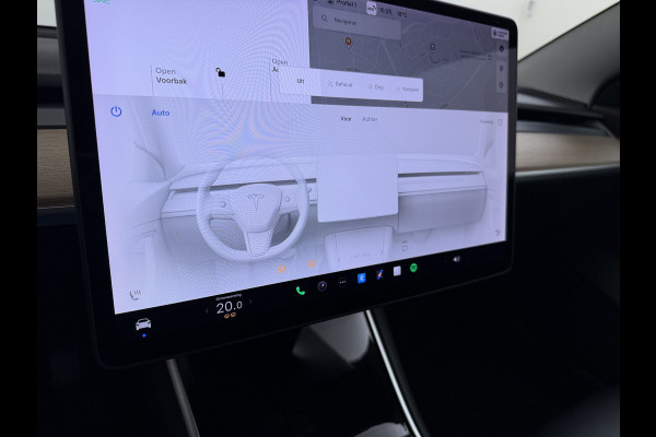 Tesla Model 3 SR+ 325PK AutoPilot Leer Pano-Dak Adaptive Cruise Lmv 18" Camera's Elektr.-Stuur+Stoelen+Spiegels+Geheugen+Easy-Entry+Verwarmde  Soh 85% Ecc Navi Led DAB Voorverwarmen interieur via App Keyless One-Pedal-Drive 1e Eigenaar Origineel Nederlands Fabrieksgarantie op Accu en Motor tot 28-9-2028/160.000KM