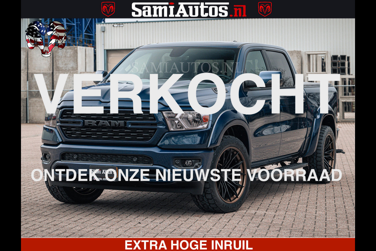 Dodge Ram SPORT | 5.7 V8 4x4 HEMI | PANORAMA DAK | GROOTSCHEM 12 INCH | LPG | Patriot Blue CREW CAB | DUBBELE CABINE | 5 PERSOONS | DC | VOORRAAD NR 2557 - 3328
