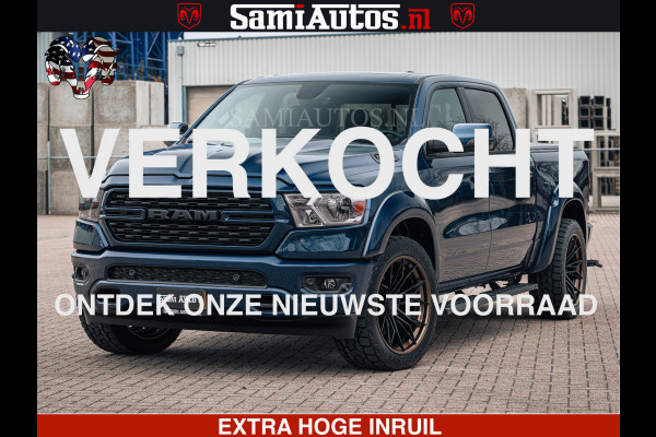 Dodge Ram SPORT | 5.7 V8 4x4 HEMI | PANORAMA DAK | GROOTSCHEM 12 INCH | LPG | Patriot Blue CREW CAB | DUBBELE CABINE | 5 PERSOONS | DC | VOORRAAD NR 2557 - 3328