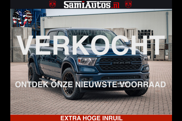 Dodge Ram SPORT | 5.7 V8 4x4 HEMI | PANORAMA DAK | GROOTSCHEM 12 INCH | LPG | Patriot Blue CREW CAB | DUBBELE CABINE | 5 PERSOONS | DC | VOORRAAD NR 2557 - 3328
