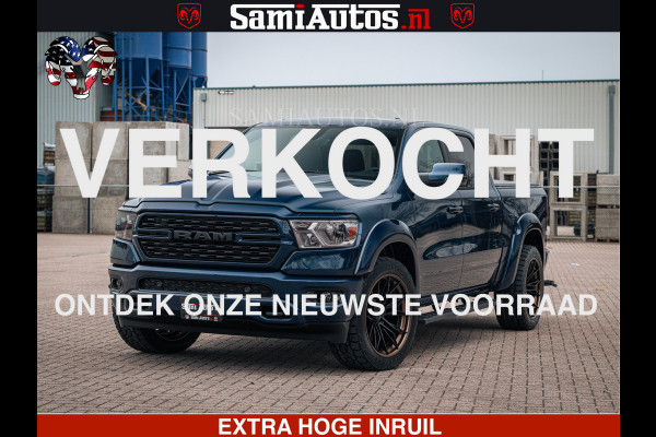 Dodge Ram SPORT | 5.7 V8 4x4 HEMI | PANORAMA DAK | GROOTSCHEM 12 INCH | LPG | Patriot Blue CREW CAB | DUBBELE CABINE | 5 PERSOONS | DC | VOORRAAD NR 2557 - 3328
