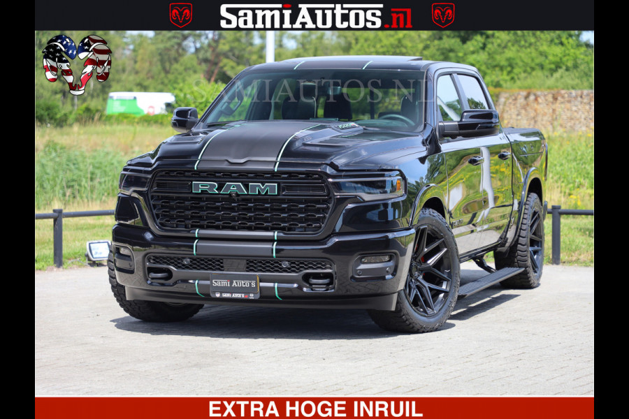 Dodge Ram Limited H.O 540HP 706Nm | Massage + Full Option | De Meest Luxe en Volle Pick-Up in zijn Klasse | Comfortabele Dubbele Cabine met Royale 5 Zitplaatsen | BPM vrij | Nu Leverbaar uit Voorraad | Voorraad Nr 2304 - 8540