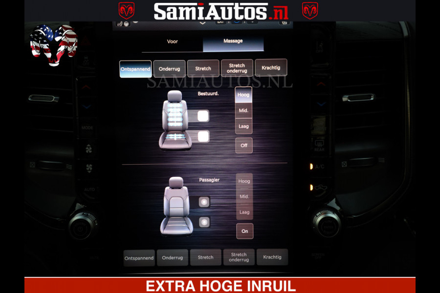 Dodge Ram Limited H.O 540HP 706Nm | Massage + Full Option | De Meest Luxe en Volle Pick-Up in zijn Klasse | Comfortabele Dubbele Cabine met Royale 5 Zitplaatsen | BPM vrij | Nu Leverbaar uit Voorraad | Voorraad Nr 2304 - 8540