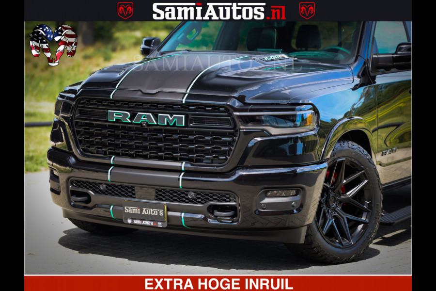 Dodge Ram Limited H.O 540HP 706Nm | Massage + Full Option | De Meest Luxe en Volle Pick-Up in zijn Klasse | Comfortabele Dubbele Cabine met Royale 5 Zitplaatsen | BPM vrij | Nu Leverbaar uit Voorraad | Voorraad Nr 2304 - 8540