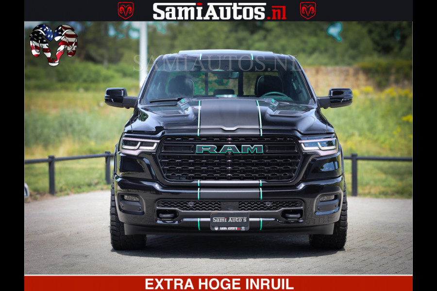 Dodge Ram Limited H.O 540HP 706Nm | Massage + Full Option | De Meest Luxe en Volle Pick-Up in zijn Klasse | Comfortabele Dubbele Cabine met Royale 5 Zitplaatsen | BPM vrij | Nu Leverbaar uit Voorraad | Voorraad Nr 2304 - 8540