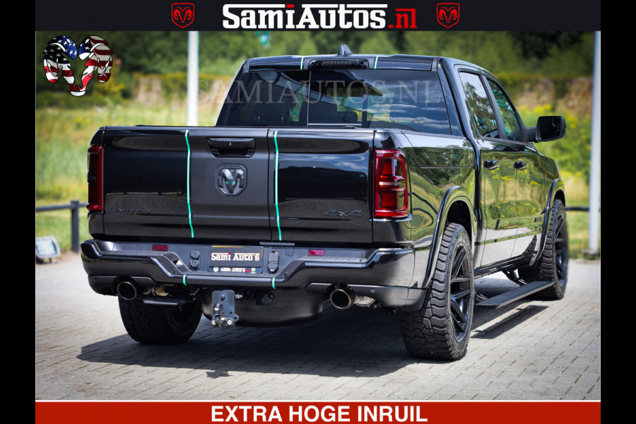 Dodge Ram Limited H.O 540HP 706Nm | Massage + Full Option | De Meest Luxe en Volle Pick-Up in zijn Klasse | Comfortabele Dubbele Cabine met Royale 5 Zitplaatsen | BPM vrij | Nu Leverbaar uit Voorraad | Voorraad Nr 2304 - 8540