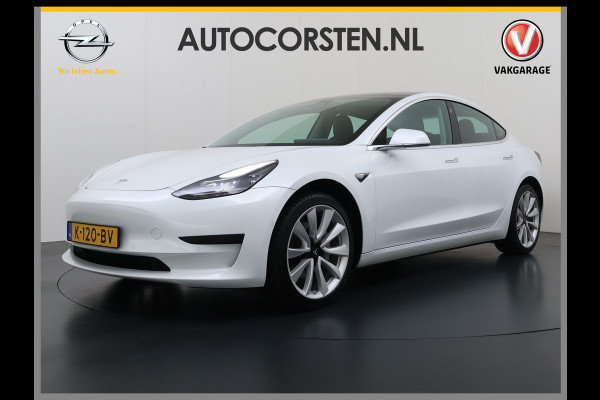 Tesla Model 3 SR Plus 325PK LFP Accu Lmv 19" AutoPilot Leder Pano-dak Adaptive-Cruise Camera's Elektr.-Stuur+Stoelen+Spiegels+Geheugen+Easy-En SOH 91% Navi LED ACC DAB Voorverwarmen interieur via App Keyless One-Pedal-Drive 1e Eigenaar Origineel Nederlandse Auto Fabrieksgarantie op Accu en Motor tot 08-12-2028/160.000KM