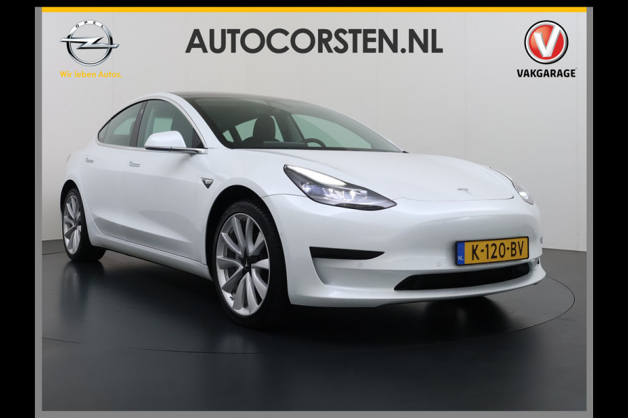 Tesla Model 3 SR Plus 325PK LFP Accu Lmv 19" AutoPilot Leder Pano-dak Adaptive-Cruise Camera's Elektr.-Stuur+Stoelen+Spiegels+Geheugen+Easy-En SOH 91% Navi LED ACC DAB Voorverwarmen interieur via App Keyless One-Pedal-Drive 1e Eigenaar Origineel Nederlandse Auto Fabrieksgarantie op Accu en Motor tot 08-12-2028/160.000KM