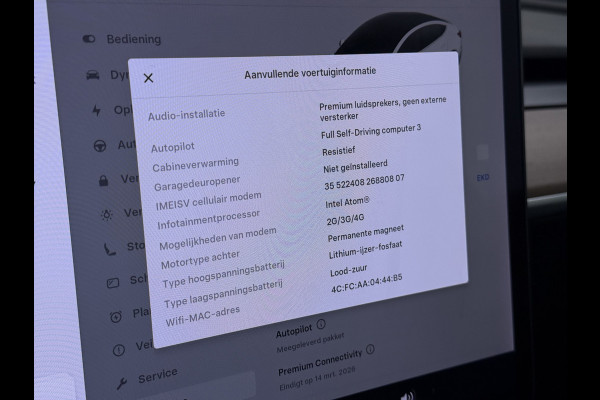 Tesla Model 3 SR Plus 325PK LFP Accu Lmv 19" AutoPilot Leder Pano-dak Adaptive-Cruise Camera's Elektr.-Stuur+Stoelen+Spiegels+Geheugen+Easy-En SOH 91% Navi LED ACC DAB Voorverwarmen interieur via App Keyless One-Pedal-Drive 1e Eigenaar Origineel Nederlandse Auto Fabrieksgarantie op Accu en Motor tot 08-12-2028/160.000KM