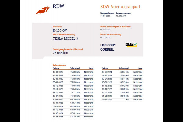 Tesla Model 3 SR Plus 325PK LFP Accu Lmv 19" AutoPilot Leder Pano-dak Adaptive-Cruise Camera's Elektr.-Stuur+Stoelen+Spiegels+Geheugen+Easy-En SOH 91% Navi LED ACC DAB Voorverwarmen interieur via App Keyless One-Pedal-Drive 1e Eigenaar Origineel Nederlandse Auto Fabrieksgarantie op Accu en Motor tot 08-12-2028/160.000KM