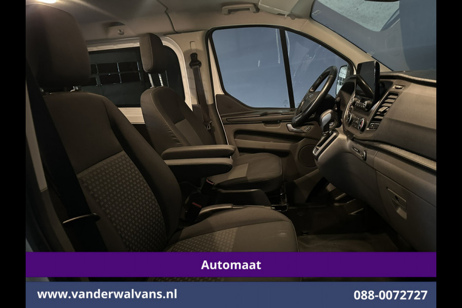 Ford Transit Custom 2.0 TDCI 131pk Automaat L2H1 Dubbele Cabine Euro6 Airco | 5-Zits | Camera | Navigatie | LED Apple Carplay, Android Auto, Adaptieve Cruisecontrol, Trekhaak, Stoelverwarming, Verwarmde voorruit, Parkeersensoren
