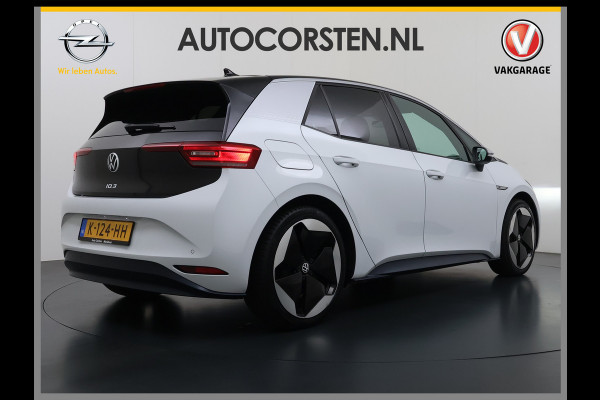 Volkswagen ID.3 First Max 62kWh Pano-Dak Elektr.Stoelen Adap.Cruise Camera Head-Up Matrix-Led Elektr.Stoelen 20"lm Navi Ecc Keyless Advanced SOH 89% Ergo Active Stoelen Stuur+Stoelverwarming Led-a-licht dynamisch Apple Carplay Android Auto Dodehoek detector Origineel Nederlandse Auto € 49.176 nieuw!
