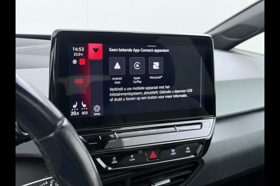 Volkswagen ID.3 First Max 62kWh Pano-Dak Elektr.Stoelen Adap.Cruise Camera Head-Up Matrix-Led Elektr.Stoelen 20"lm Navi Ecc Keyless Advanced SOH 89% Ergo Active Stoelen Stuur+Stoelverwarming Led-a-licht dynamisch Apple Carplay Android Auto Dodehoek detector Origineel Nederlandse Auto € 49.176 nieuw!