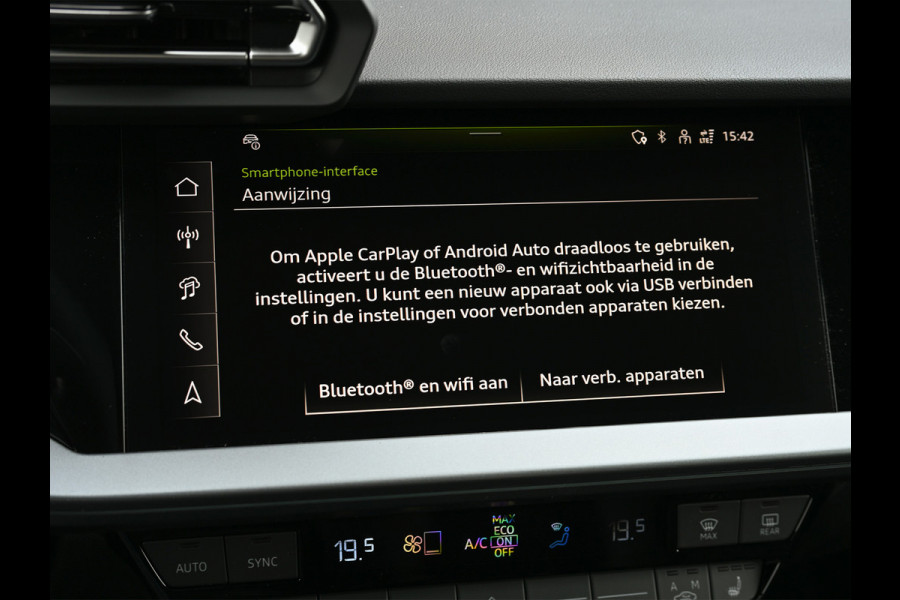 Audi A3 Sportback 45 TFSI e S edition Competition | Panoramadak | 5 jr garantie | Ambiance interieur | Active Cruise | Sonos Sound | S-Seats + Memory | Head-Up | Camera | Stoelverwarming | Keyless