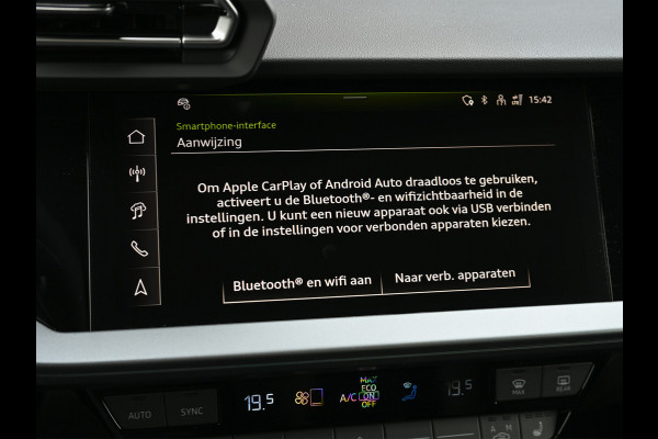 Audi A3 Sportback 45 TFSI e S edition Competition | Panoramadak | 5 jr garantie | Ambiance interieur | Active Cruise | Sonos Sound | S-Seats + Memory | Head-Up | Camera | Stoelverwarming | Keyless