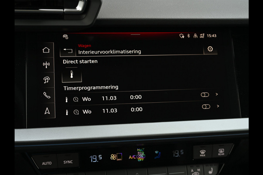 Audi A3 Sportback 45 TFSI e S edition Competition | Panoramadak | 5 jr garantie | Ambiance interieur | Active Cruise | Sonos Sound | S-Seats + Memory | Head-Up | Camera | Stoelverwarming | Keyless