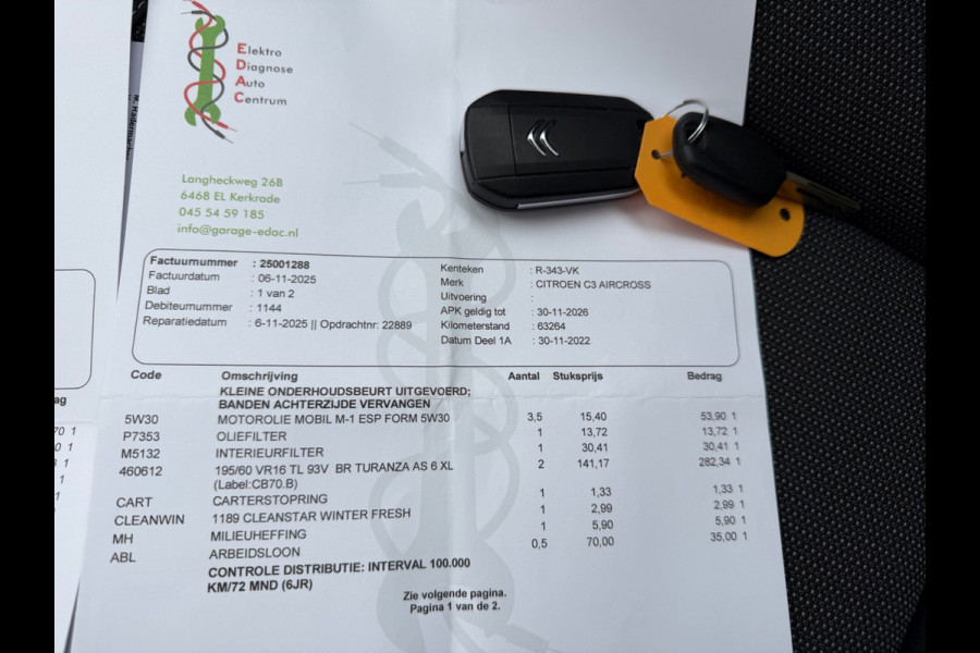 Citroën C3 Aircross 1.2 110pk Shine, NAP, CarPlay, LED, Camera, Navigatie