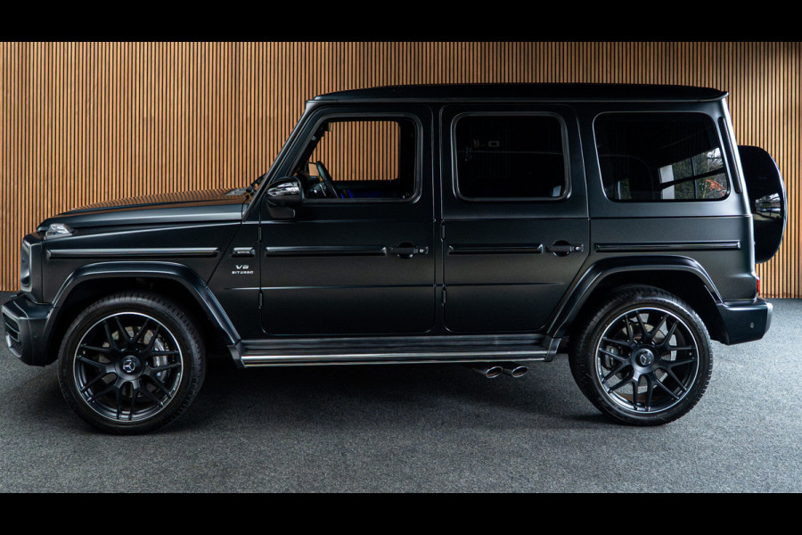 Mercedes-Benz G-Klasse 63 Navi Burmester Leer 360 Camera PTS Massage Schuif (kantel) dak Memory seats Stoelventilatie Stoelverwarming Climate voor en achter Distronic+ Trekhaak