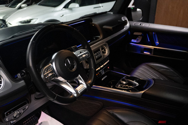 Mercedes-Benz G-Klasse 63 Navi Burmester Leer 360 Camera PTS Massage Schuif (kantel) dak Memory seats Stoelventilatie Stoelverwarming Climate voor en achter Distronic+ Trekhaak