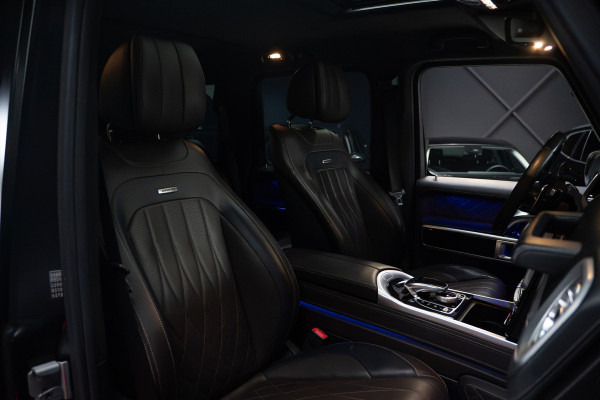 Mercedes-Benz G-Klasse 63 Navi Burmester Leer 360 Camera PTS Massage Schuif (kantel) dak Memory seats Stoelventilatie Stoelverwarming Climate voor en achter Distronic+ Trekhaak