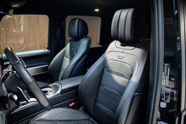 Mercedes-Benz G-Klasse 63 Navi Burmester Leer 360 Camera PTS Open dak Massage Distronic+ Memory seats Stoelventilatie Stoelverwarming Climate voor & achter Trekhaak