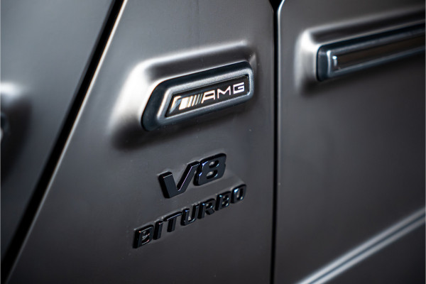 Mercedes-Benz G-Klasse 63 Navi Burmester Leer 360 Camera PTS Open dak Massage Distronic+ Memory seats Stoelventilatie Stoelverwarming Climate voor & achter Trekhaak