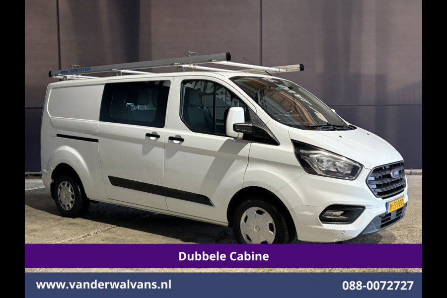Ford Transit Custom 2.0 TDCI 131pk L2H1 Dubbele Cabine Inrichting Euro6 Airco | 5-Zits | Imperiaal | 2800kg Trekhaak | LED Cruisecontrol, Stoelverwarming, Parkeersensoren, Achterklep