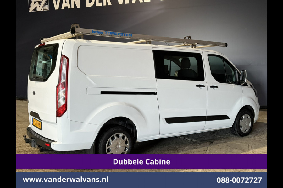 Ford Transit Custom 2.0 TDCI 131pk L2H1 Dubbele Cabine Inrichting Euro6 Airco | 5-Zits | Imperiaal | 2800kg Trekhaak | LED Cruisecontrol, Stoelverwarming, Parkeersensoren, Achterklep