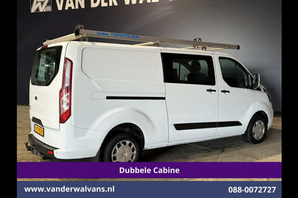 Ford Transit Custom 2.0 TDCI 131pk L2H1 Dubbele Cabine Inrichting Euro6 Airco | 5-Zits | Imperiaal | 2800kg Trekhaak | LED Cruisecontrol, Stoelverwarming, Parkeersensoren, Achterklep