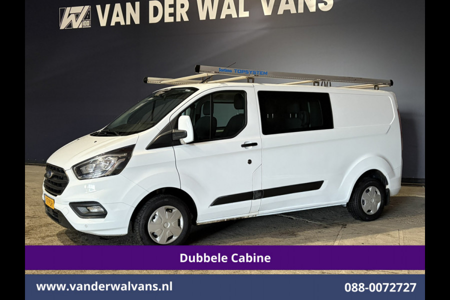 Ford Transit Custom 2.0 TDCI 131pk L2H1 Dubbele Cabine Inrichting Euro6 Airco | 5-Zits | Imperiaal | 2800kg Trekhaak | LED Cruisecontrol, Stoelverwarming, Parkeersensoren, Achterklep