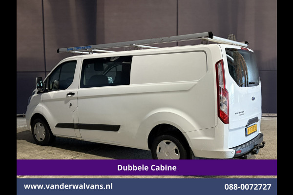 Ford Transit Custom 2.0 TDCI 131pk L2H1 Dubbele Cabine Inrichting Euro6 Airco | 5-Zits | Imperiaal | 2800kg Trekhaak | LED Cruisecontrol, Stoelverwarming, Parkeersensoren, Achterklep
