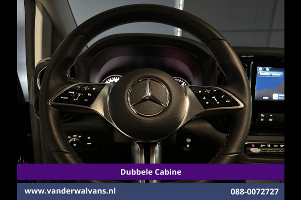 Mercedes-Benz Vito 116 CDI 164pk 9G-Tronic Automaat L2H1 Dubbele Cabine Fabrieksgarantie Euro6 Airco | 5-Zits | 2x zijdeur | 360 graden Camera Navigatie, LED, LM Velgen, 2500kg Trekhaak, Adaptieve Cruisecontrol, Parkeersensoren, Isofix, MBUX