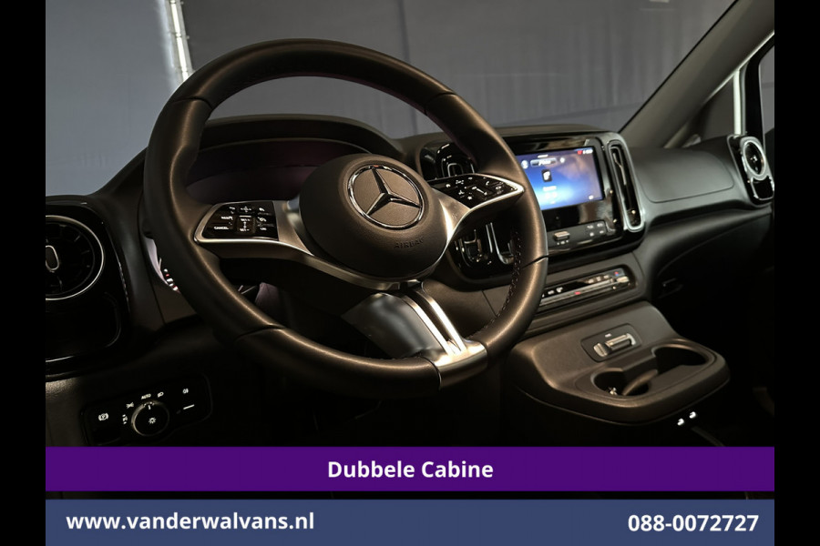 Mercedes-Benz Vito 116 CDI 164pk 9G-Tronic Automaat L2H1 Dubbele Cabine Fabrieksgarantie Euro6 Airco | 5-Zits | 2x zijdeur | 360 graden Camera Navigatie, LED, LM Velgen, 2500kg Trekhaak, Adaptieve Cruisecontrol, Parkeersensoren, Isofix, MBUX