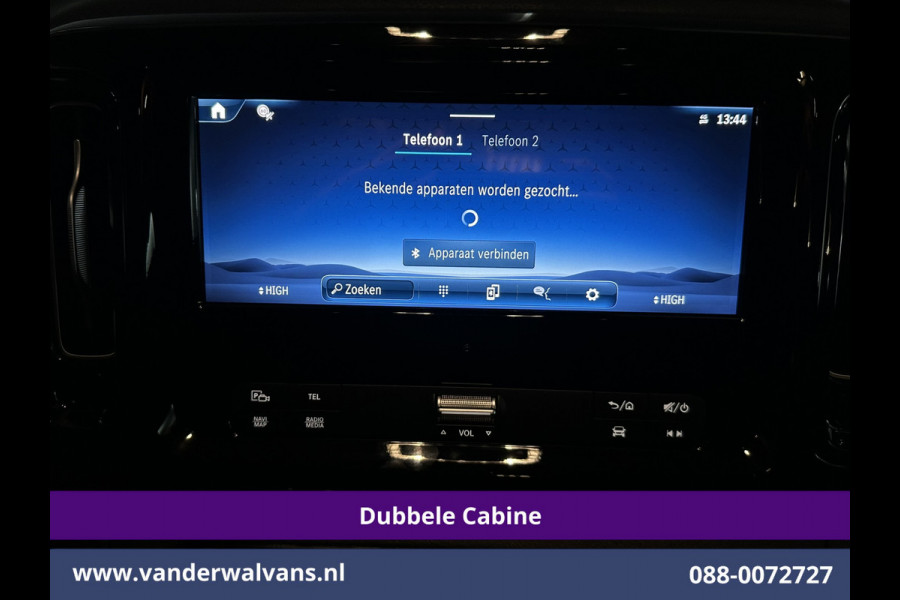 Mercedes-Benz Vito 116 CDI 164pk 9G-Tronic Automaat L2H1 Dubbele Cabine Fabrieksgarantie Euro6 Airco | 5-Zits | 2x zijdeur | 360 graden Camera Navigatie, LED, LM Velgen, 2500kg Trekhaak, Adaptieve Cruisecontrol, Parkeersensoren, Isofix, MBUX
