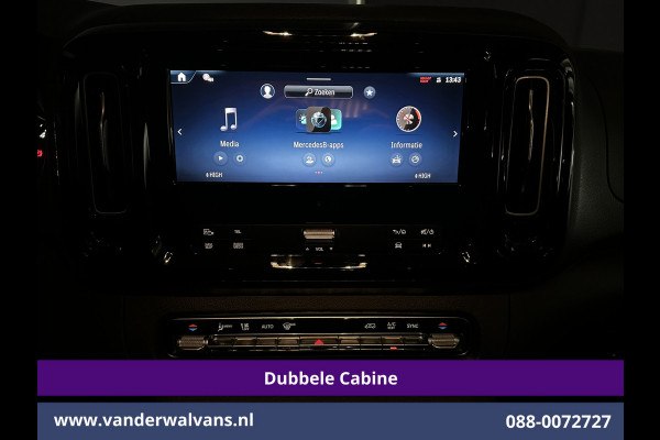 Mercedes-Benz Vito 116 CDI 164pk 9G-Tronic Automaat L2H1 Dubbele Cabine Fabrieksgarantie Euro6 Airco | 5-Zits | 2x zijdeur | 360 graden Camera Navigatie, LED, LM Velgen, 2500kg Trekhaak, Adaptieve Cruisecontrol, Parkeersensoren, Isofix, MBUX